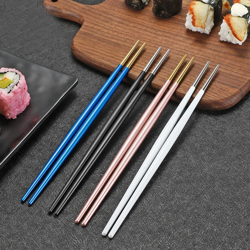 1 Pair Stainless Steel Food Chopsticks Reusable Japanese Sushi Stick Korean Chinese Noodles Dinner Tableware Kitchen Accessories
1 Pair Stainless Steel Food Chopsticks Reusable Japanese Sushi Stick Korean Chinese Noodles Dinner Tableware Kitchen Accessories