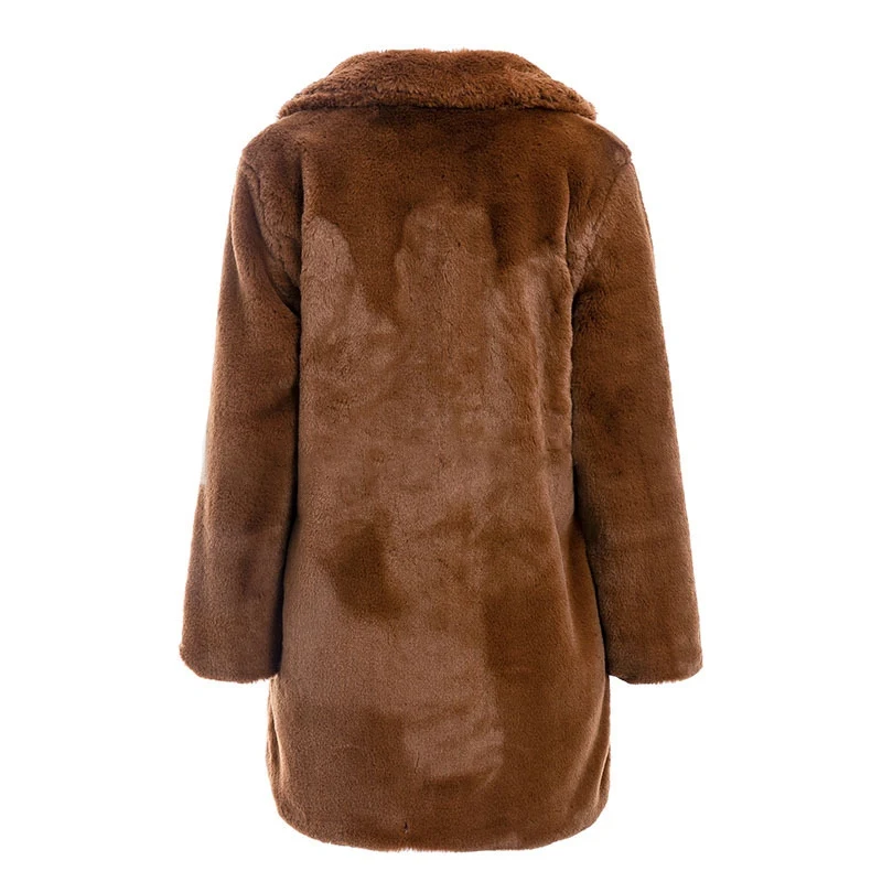 New Women Autumn And Winter Warm Faux Fur Warm Plush Lapel Solid Color Fashion Coat Hot Sale
New Women Autumn And Winter Warm Faux Fur Warm Plush Lapel Solid Color Fashion Coat Hot Sale