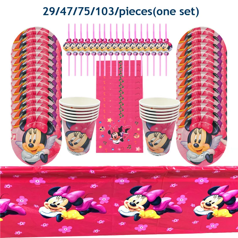 Disney Minnie Mouse Girls Kids Party Decorations Kids Theme Disposable Cup Plates Drink Straws Tableware Set BabyTablecloth
Disney Minnie Mouse Girls Kids Party Decorations Kids Theme Disposable Cup Plates Drink Straws Tableware Set BabyTablecloth