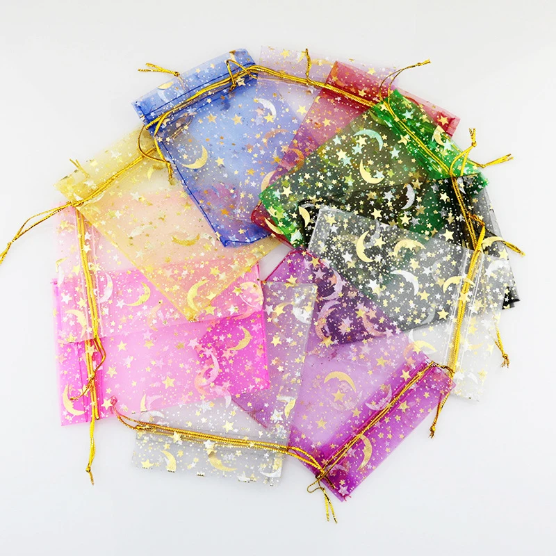 100pcs Hot New Organza Moon Star Stretchable Bags Gift Packaging Display Jewelry Pouches Good Quality
100pcs Hot New Organza Moon Star Stretchable Bags Gift Packaging Display Jewelry Pouches Good Quality