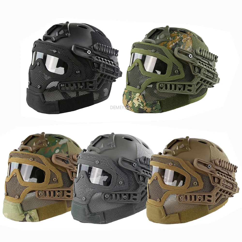 Профессиональный тактический шлем с полным покрытием для улицы CS War Game Head Protector