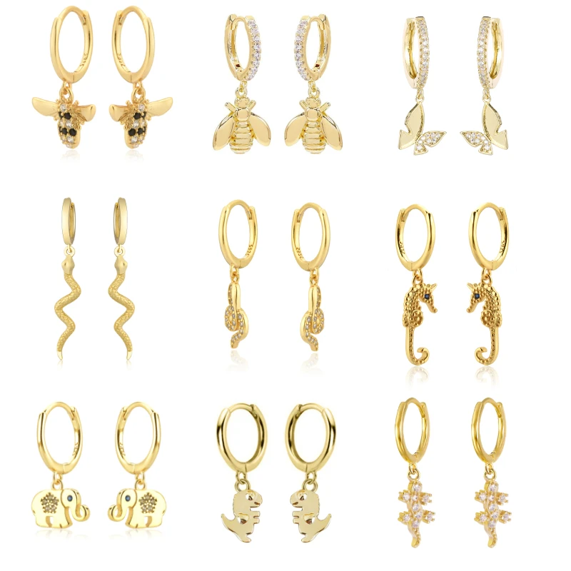 LOOXI Silver Gold Color Bee Animal Pendant Drop Earring Women Fashion Jewelry for Party Crystal Zircon Rock Punk Wedding Creole 
LOOXI Silver Gold Color Bee Animal Pendant Drop Earring Women Fashion Jewelry for Party Crystal Zircon Rock Punk Wedding Creole