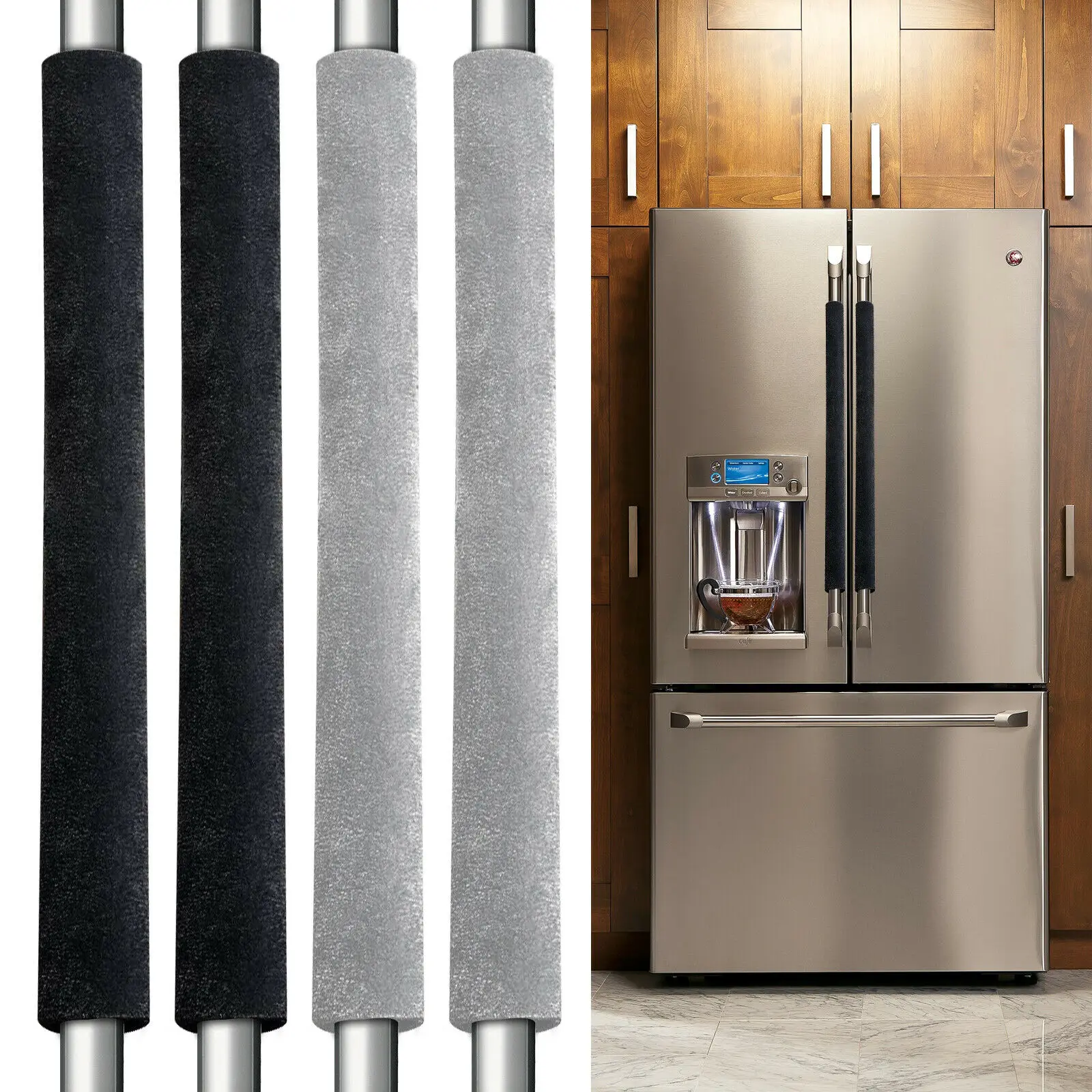 2Pcs/Set Black Grey Refrigerator Door Handle Cover Kitchen Appliance Decor Fridge Oven Handle Antiskid Door Knob Protector
2Pcs/Set Black Grey Refrigerator Door Handle Cover Kitchen Appliance Decor Fridge Oven Handle Antiskid Door Knob Protector