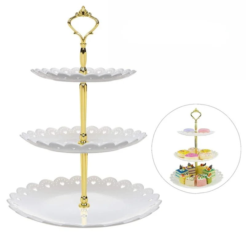 3 Layer Cupcake Stand Plastic Tiered Party Serving Stand Dessert Tower Tray Fruits Desserts Dish Plates for Tea Birthday Party
3 Layer Cupcake Stand Plastic Tiered Party Serving Stand Dessert Tower Tray Fruits Desserts Dish Plates for Tea Birthday Party