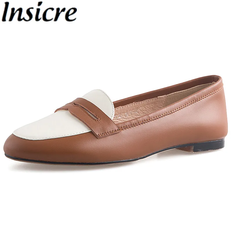 Insicre Flats Full Genuine Leather Round Toe Mixed Colors 2021 Summer Women Pumps Low Heels Brown Big Size 43 Casual Shoes
Insicre Flats Full Genuine Leather Round Toe Mixed Colors 2021 Summer Women Pumps Low Heels Brown Big Size 43 Casual Shoes