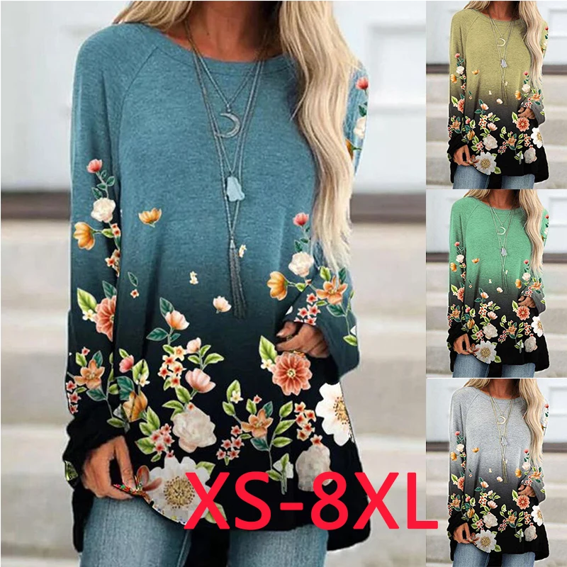 Autumn New Style Long-sleeved Women's Blouse Casual Printing Round Neck Pullover Women's T-shirt Fashionable Loose Plus Size Top
Autumn New Style Long-sleeved Women's Blouse Casual Printing Round Neck Pullover Women's T-shirt Fashionable Loose Plus Size Top