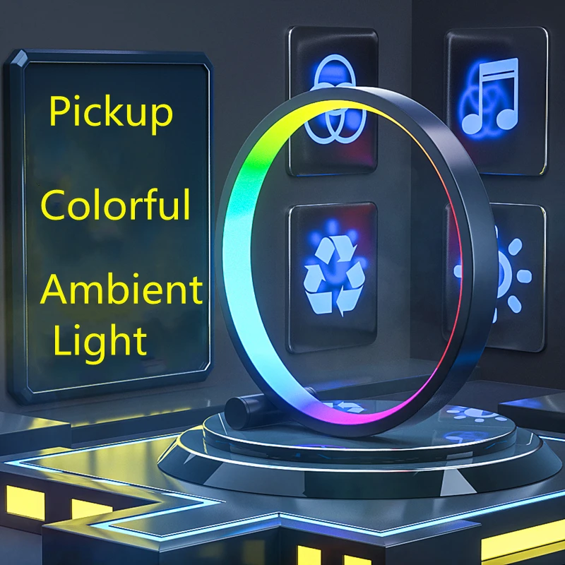 Creative RGB Colorful Pickup Atmosphere Light USB Desktop Bedroom Living Room Decoration Lighting Led Ring Light Drop Shipping
Creative RGB Colorful Pickup Atmosphere Light USB Desktop Bedroom Living Room Decoration Lighting Led Ring Light Drop Shipping