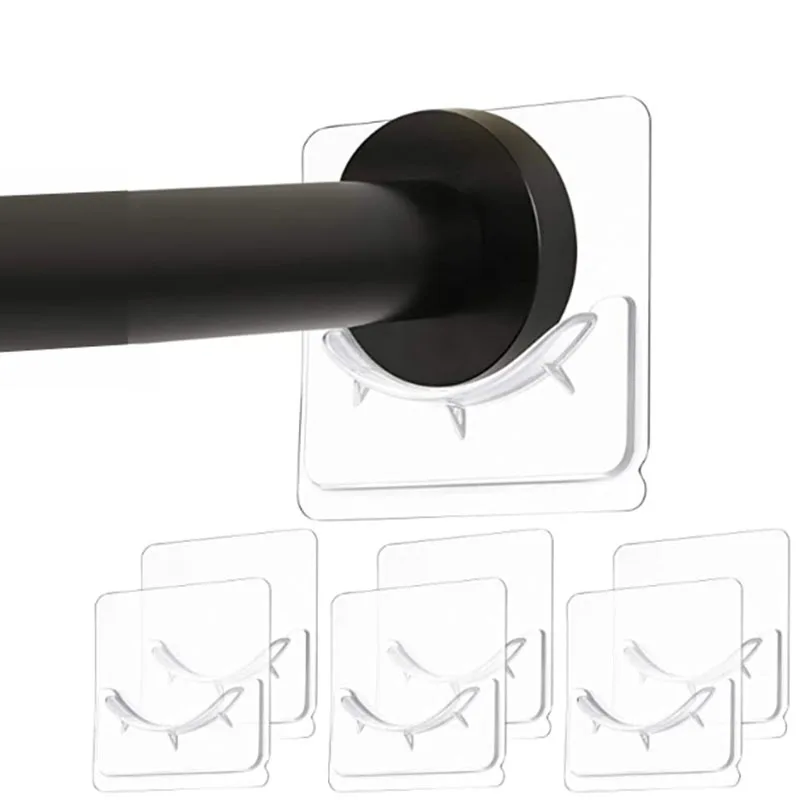 6Pcs Adhesive Hooks Shower Curtain Rod Holder Punch-free Transparent Rod Mount Retainer Hanging Hook Holder Bathroom Accessories
6Pcs Adhesive Hooks Shower Curtain Rod Holder Punch-free Transparent Rod Mount Retainer Hanging Hook Holder Bathroom Accessories
