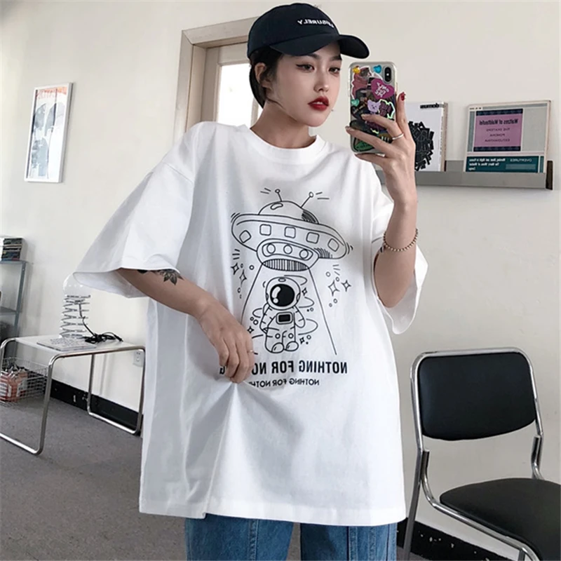 Шикарная футболка в гонконгском стиле с коротким рукавом и астронавтом, женская летняя свободная тонкая футболка в стиле Ins в Корейском сти...
Шикарная футболка в гонконгском стиле с коротким рукавом и астронавтом, женская летняя свободная тонкая футболка в стиле Ins в Корейском сти...
