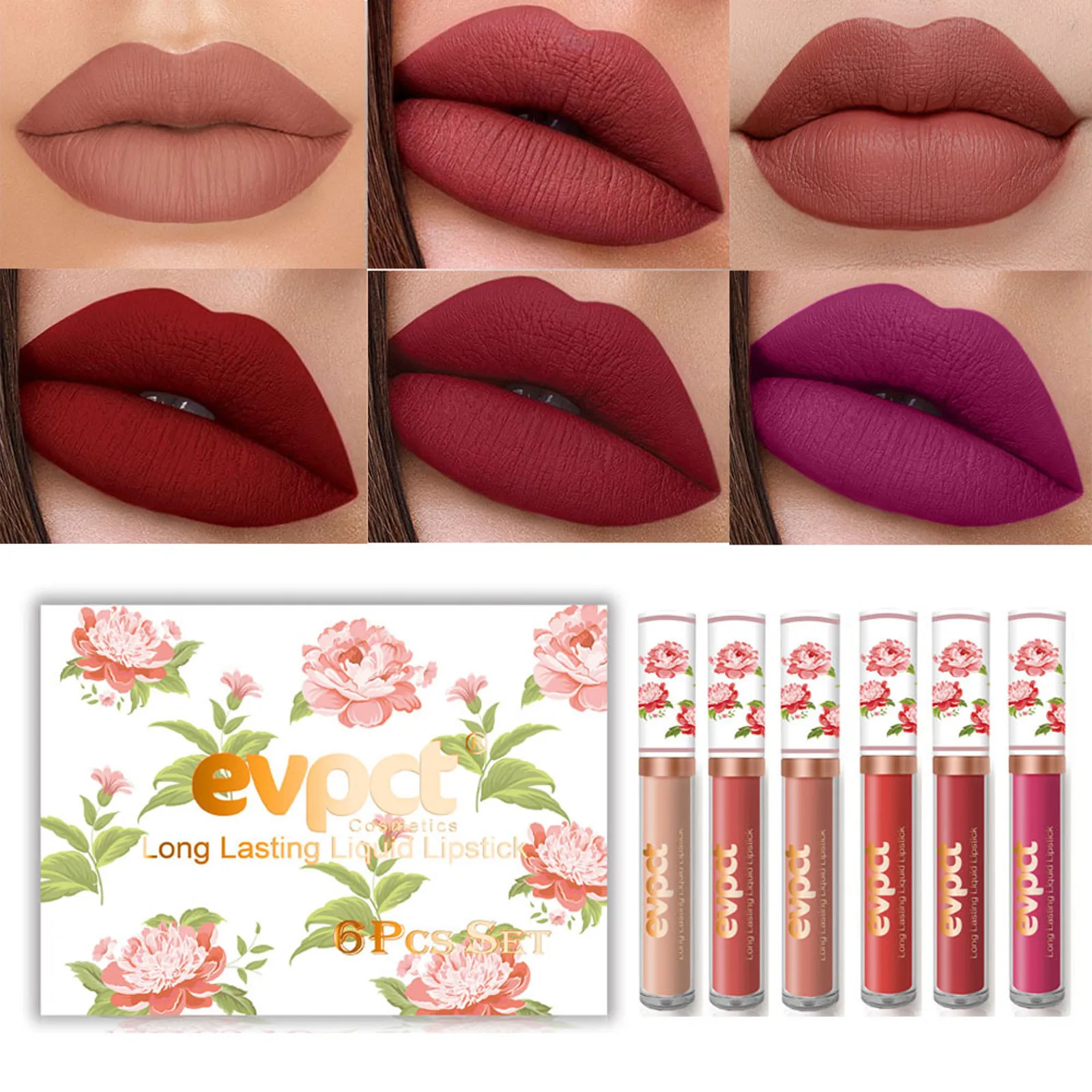 6PCS Set Peony Liquid Lip Gloss Lipstick Waterproof Moisturizing Long Lasting Velvet Lip Gloss Set 24ml Sexy Makeup Maquiagem 
6PCS Set Peony Liquid Lip Gloss Lipstick Waterproof Moisturizing Long Lasting Velvet Lip Gloss Set 24ml Sexy Makeup Maquiagem