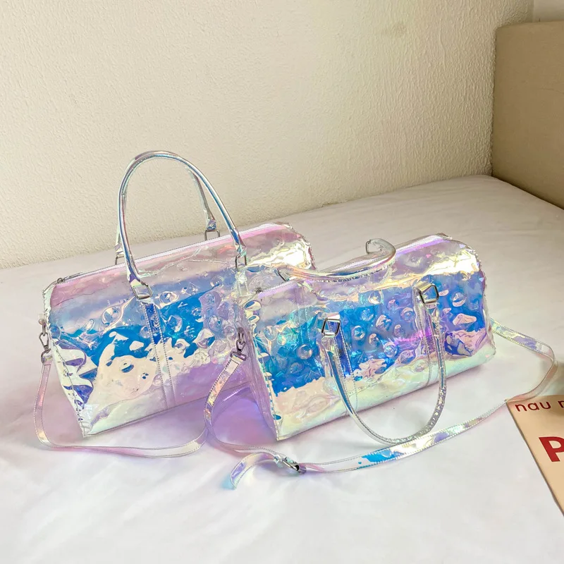 New Fashion Leisure Jelly Laser Female Bag Boarding Travel Bag Transparent Bag Shoulder Diagonal Portable Waterproof Swimming
New Fashion Leisure Jelly Laser Female Bag Boarding Travel Bag Transparent Bag Shoulder Diagonal Portable Waterproof Swimming