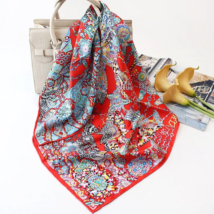 90cm Handrolled Edges Twill Silk Scarf Square Scarfs Anti-sun Shawls Wrap Flower Printed
90cm Handrolled Edges Twill Silk Scarf Square Scarfs Anti-sun Shawls Wrap Flower Printed