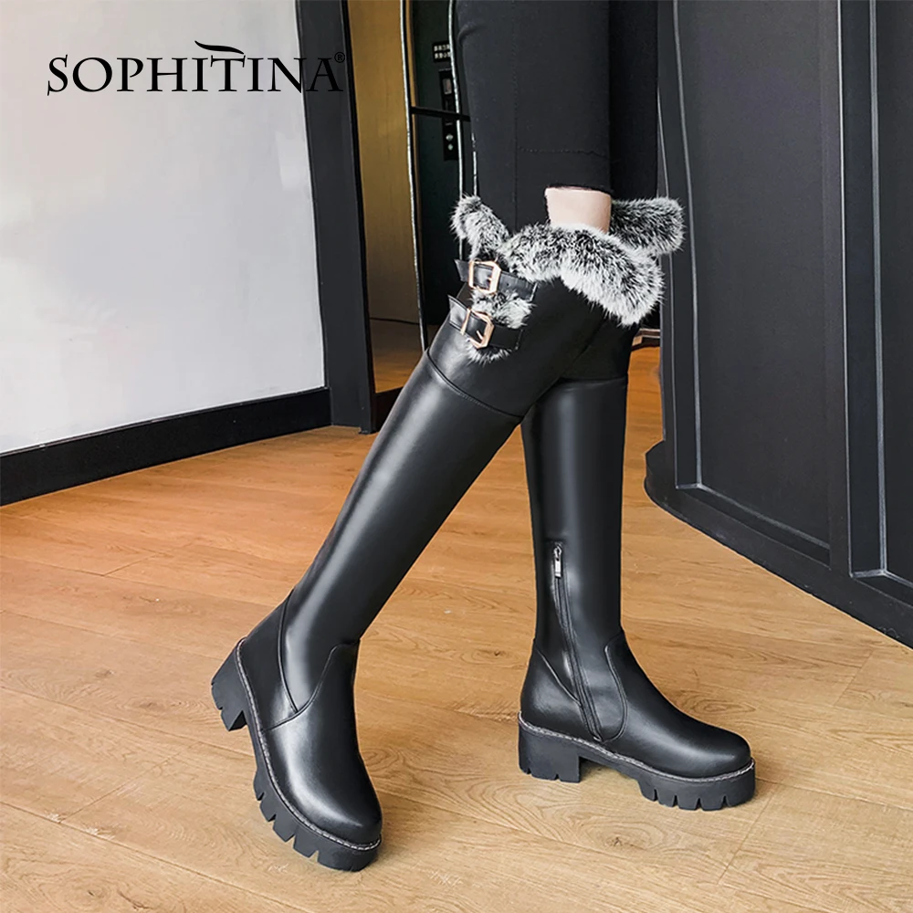 Ботинки SOPHITINA теплые зимние, плюшевые, на молнии, с пряжкой, высокие Нескользящие, круглый носок, квадратный каблук, HO850
Ботинки SOPHITINA теплые зимние, плюшевые, на молнии, с пряжкой, высокие Нескользящие, круглый носок, квадратный каблук, HO850