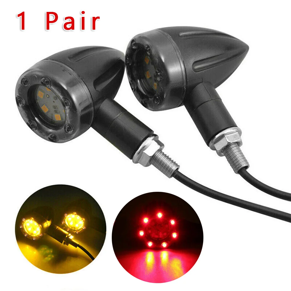 2PCS Motorcycle Turn Signal Indicators Stop Light Black Rear Turn Lights For Bobber Cafe Running Turn Signal Tail Light
2PCS Motorcycle Turn Signal Indicators Stop Light Black Rear Turn Lights For Bobber Cafe Running Turn Signal Tail Light