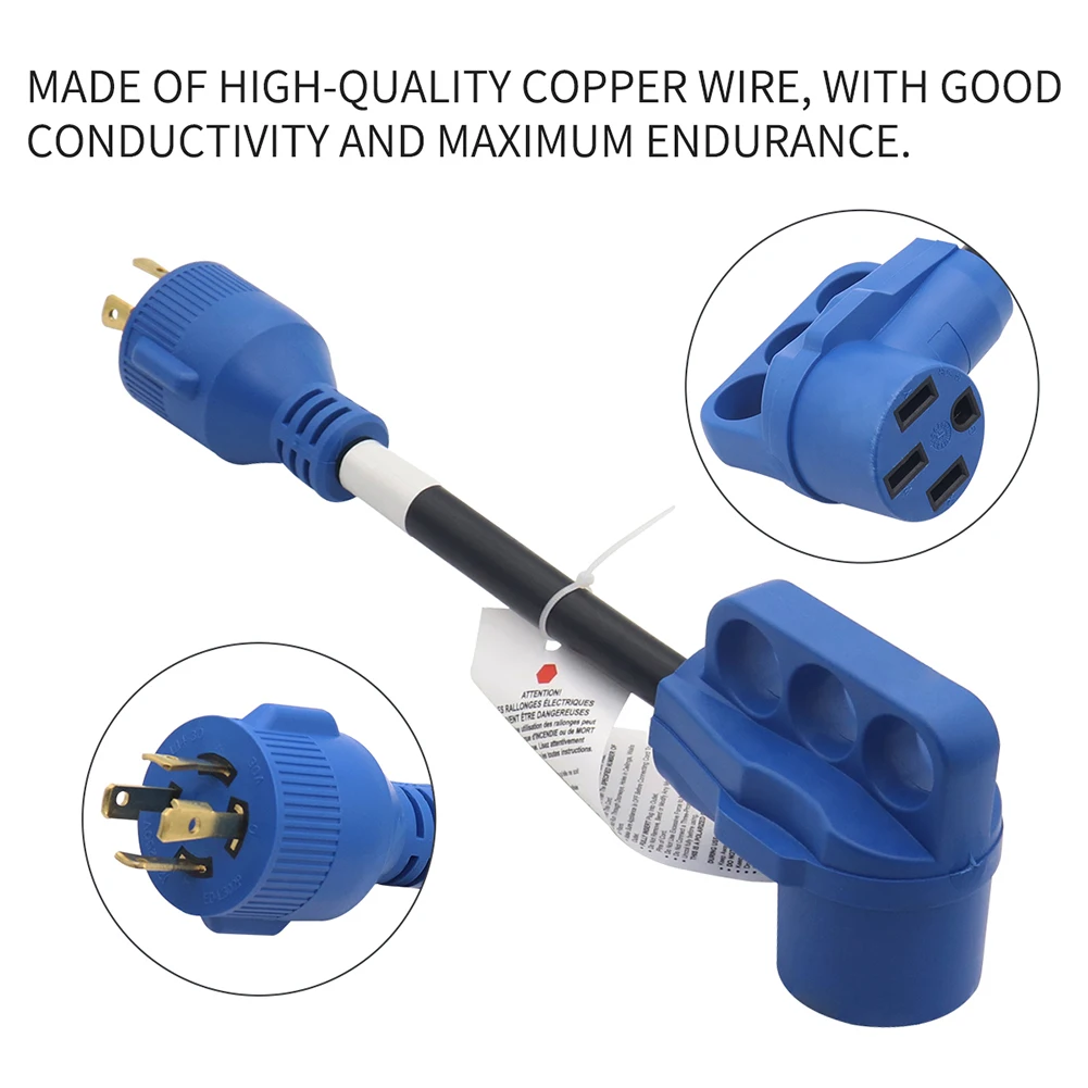 Motorhome Dogbone Charging Cable 30Amp 4 Prong Locking Male Plug to 50 Amp Standard Female Converter Cord RV Accessories
Motorhome Dogbone Charging Cable 30Amp 4 Prong Locking Male Plug to 50 Amp Standard Female Converter Cord RV Accessories