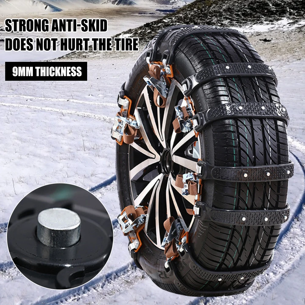 Universal Car Tire Snow Chain Anti-Skid Emergency Tire Chain Safety Belt on Winter Snow Ice Mud Road for Car Truck SUV Off-road
Universal Car Tire Snow Chain Anti-Skid Emergency Tire Chain Safety Belt on Winter Snow Ice Mud Road for Car Truck SUV Off-road