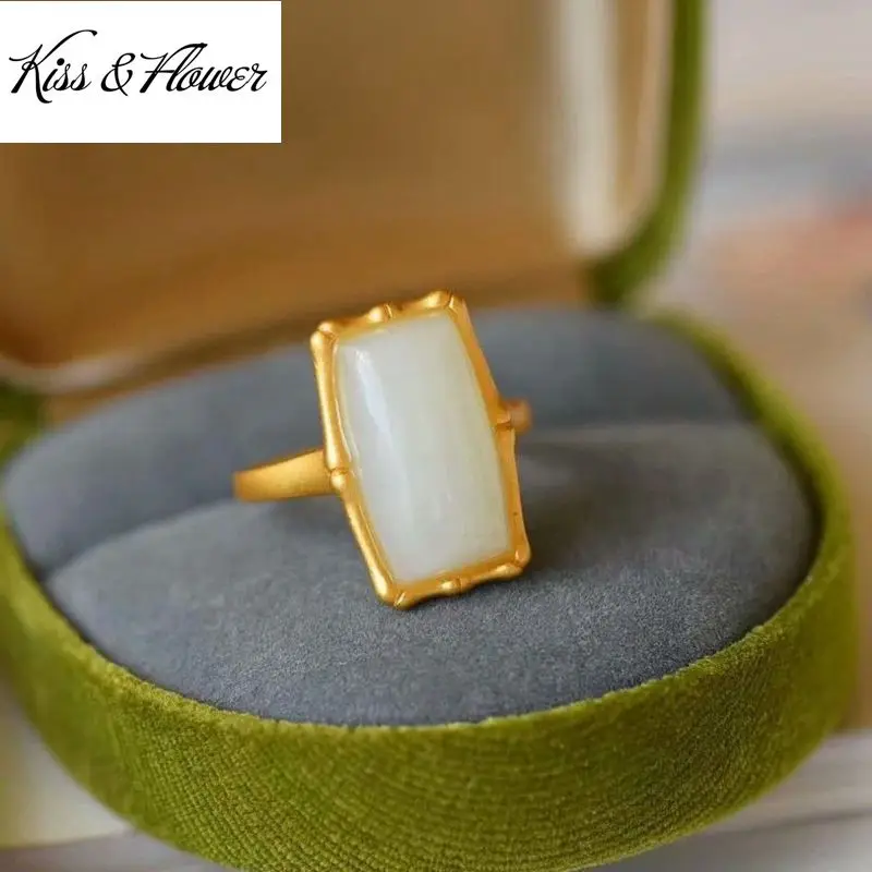KISS&FLOWER RI130 Fine Jewelry Wholesale Fashion Woman Girl Birthday Wedding Gift Vintage Rectangle 24KT Gold Resizable Ring
KISS&FLOWER RI130 Fine Jewelry Wholesale Fashion Woman Girl Birthday Wedding Gift Vintage Rectangle 24KT Gold Resizable Ring