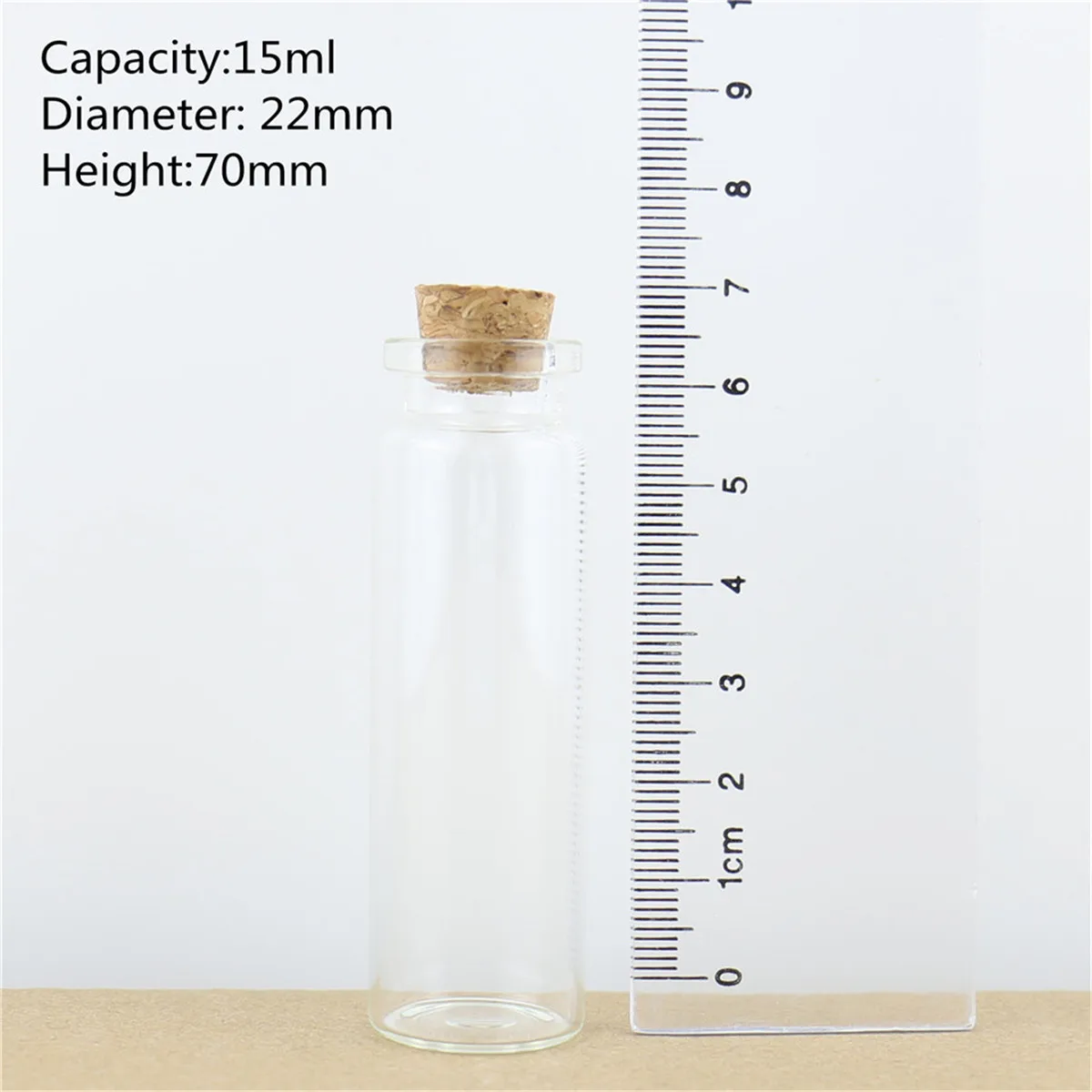 50pcs/Lot 22*70mm 15ml Storage Glass Bottles With Cork Stopper Crafts Tiny stash Jars Transparent Glass Jar Mini Bottle Gift
50pcs/Lot 22*70mm 15ml Storage Glass Bottles With Cork Stopper Crafts Tiny stash Jars Transparent Glass Jar Mini Bottle Gift