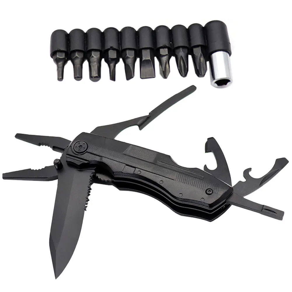 Multitools Folding Plier, Multipurpose Outdoor Survival Portable Multi Tool Set Folding Emergency Pocket Tool with Safety Lock
Multitools Folding Plier, Multipurpose Outdoor Survival Portable Multi Tool Set Folding Emergency Pocket Tool with Safety Lock