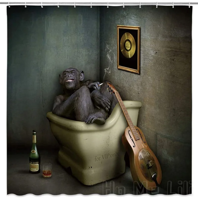 Funny Monkey Shower Curtain By Ho Me Lili Cool Smoking Gorilla Musician Guitar Humorous Animal Modern Inspire Bathroom Decor
Funny Monkey Shower Curtain By Ho Me Lili Cool Smoking Gorilla Musician Guitar Humorous Animal Modern Inspire Bathroom Decor
