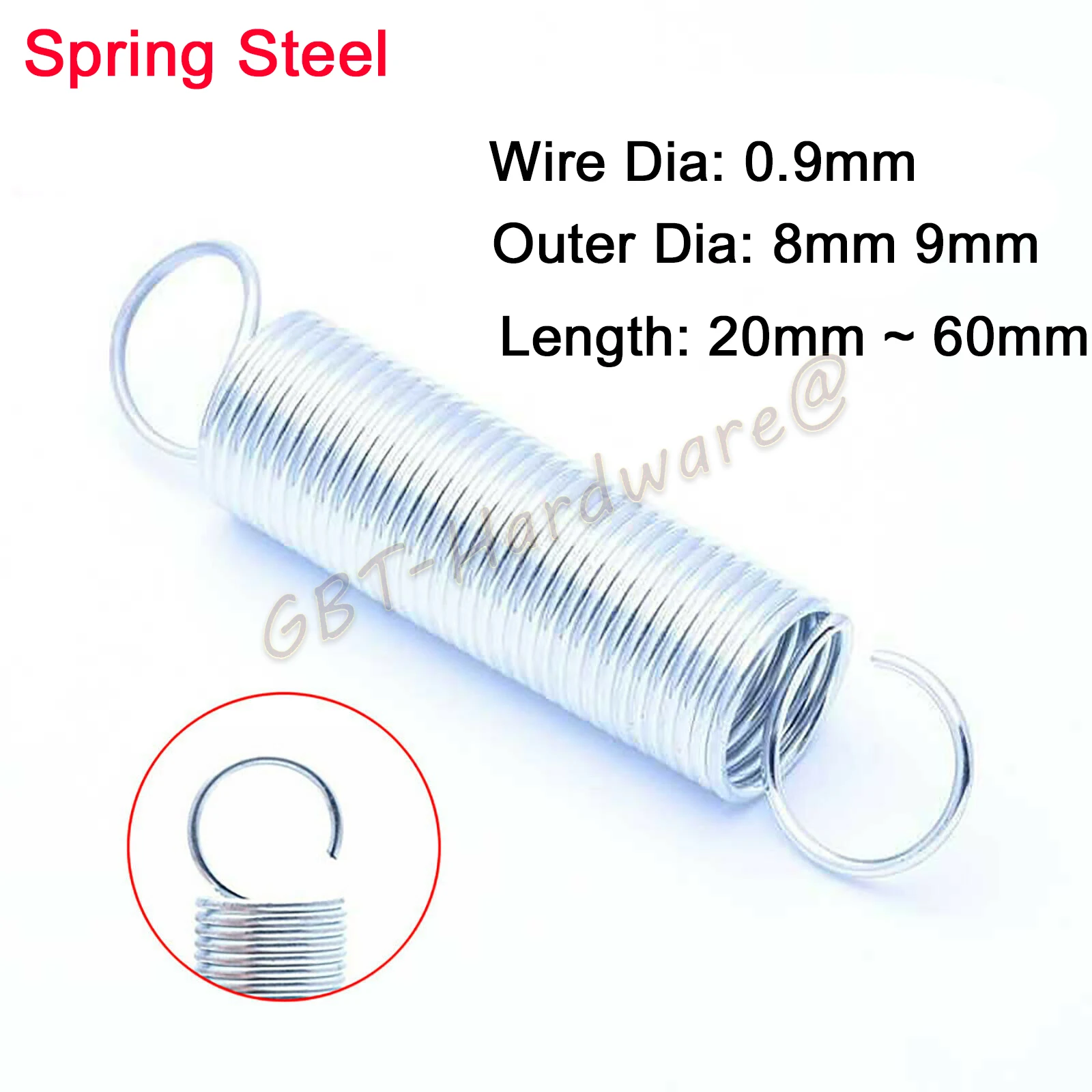 1/2/5/10 Pcs Galvanized Stretching Spring Wire Dia 0.9 mm Outer Dia 8mm 9mm Length 20/25/30/35/40/45~60mm With Hook Machinery
1/2/5/10 Pcs Galvanized Stretching Spring Wire Dia 0.9 mm Outer Dia 8mm 9mm Length 20/25/30/35/40/45~60mm With Hook Machinery