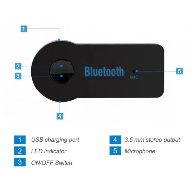 2 in 1 Wireless Bluetooth 5.0 Receiver Transmitter Reciever Adapter Music Handsfree Aux Jack 3.5mm Headphone Adapter Connector
2 in 1 Wireless Bluetooth 5.0 Receiver Transmitter Reciever Adapter Music Handsfree Aux Jack 3.5mm Headphone Adapter Connector