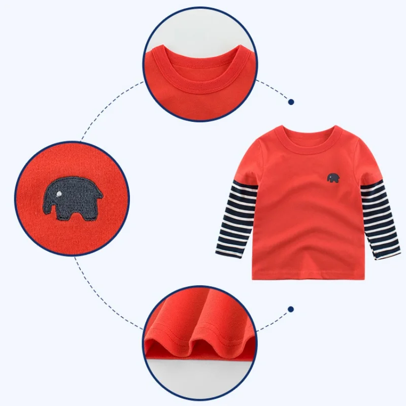 Autumn Kid Costume Clothes Boys And Girls Striped Long Sleeve Bottom Shirt Cartoon Printed T-shirt
Autumn Kid Costume Clothes Boys And Girls Striped Long Sleeve Bottom Shirt Cartoon Printed T-shirt