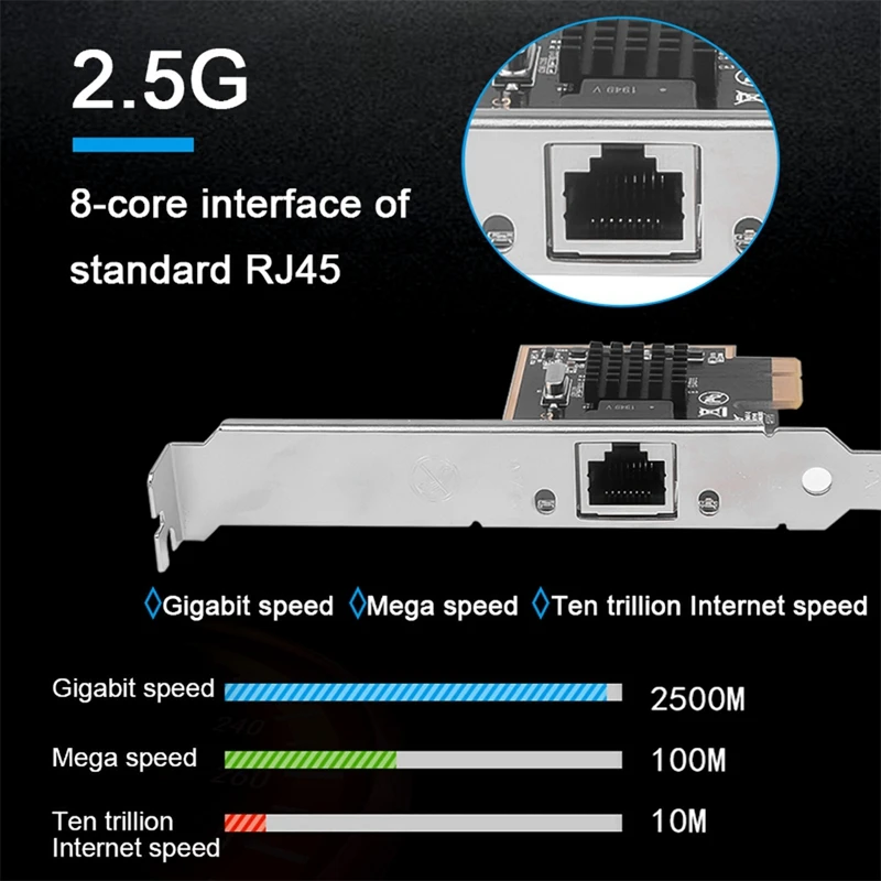 2.5G Network Adapter Game PCIE Card Gigabit Network Card & SATA III 6 Gbps Controller Expansion Controller
2.5G Network Adapter Game PCIE Card Gigabit Network Card & SATA III 6 Gbps Controller Expansion Controller
