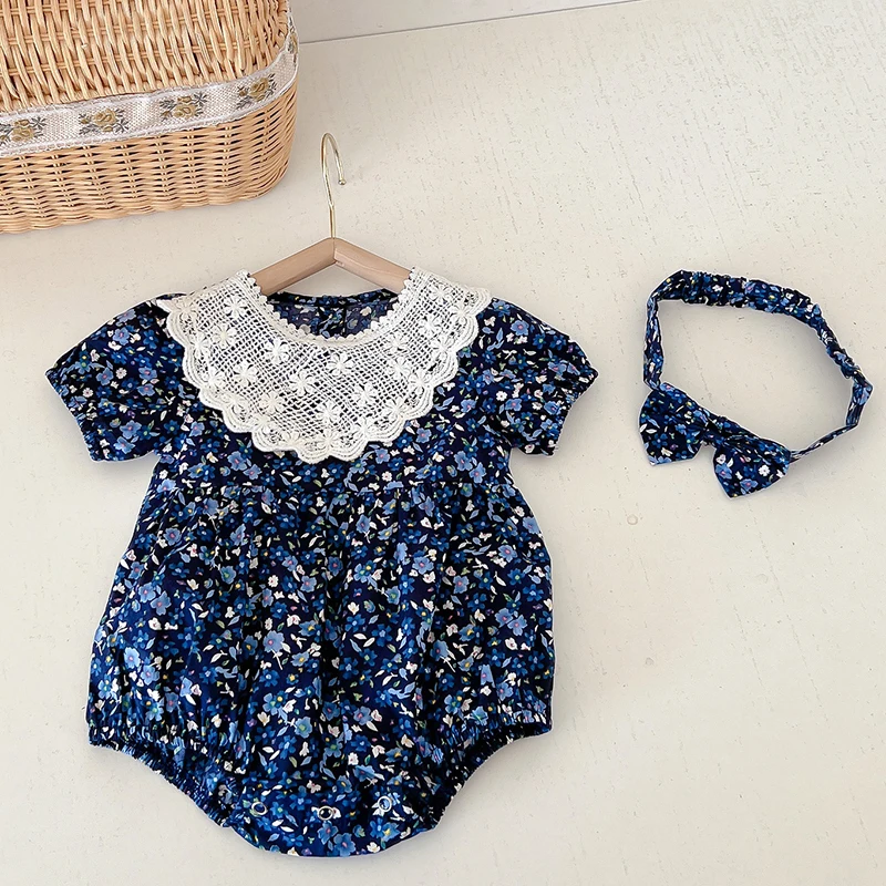 Toddler Baby Girl Romper Cotton Short Sleeve Flower Printing Lace Stitching Newborn Baby Jumpsuit Summer Baby Girls Clothes
Toddler Baby Girl Romper Cotton Short Sleeve Flower Printing Lace Stitching Newborn Baby Jumpsuit Summer Baby Girls Clothes