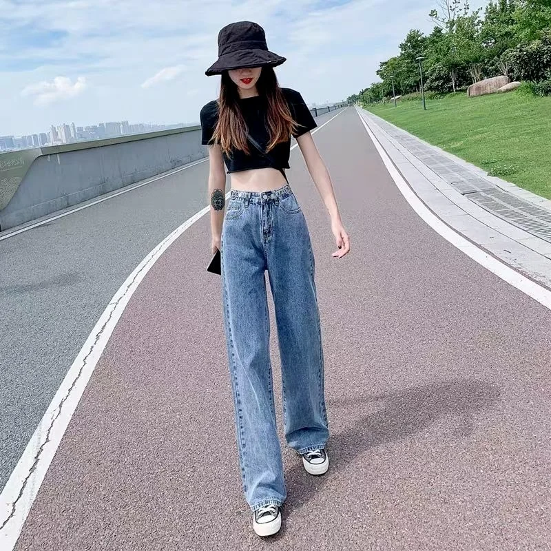 High-waisted jeans women's 2021 summer new straight loose and thin trousers Korean wide-leg pants high waisted jeans
High-waisted jeans women's 2021 summer new straight loose and thin trousers Korean wide-leg pants high waisted jeans