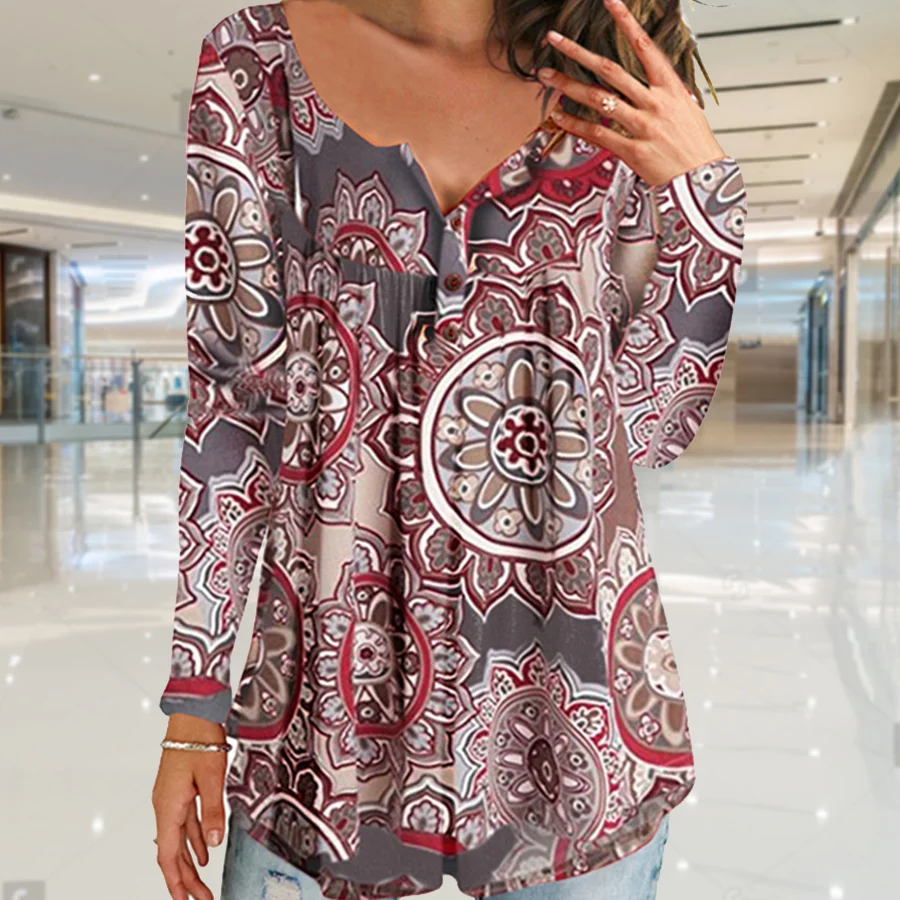 Spring Autumn Women's Loose Casual Tops Printed O-neck Long Sleeved T-shirt for Women Fashion Plus Size Clothing
Spring Autumn Women's Loose Casual Tops Printed O-neck Long Sleeved T-shirt for Women Fashion Plus Size Clothing