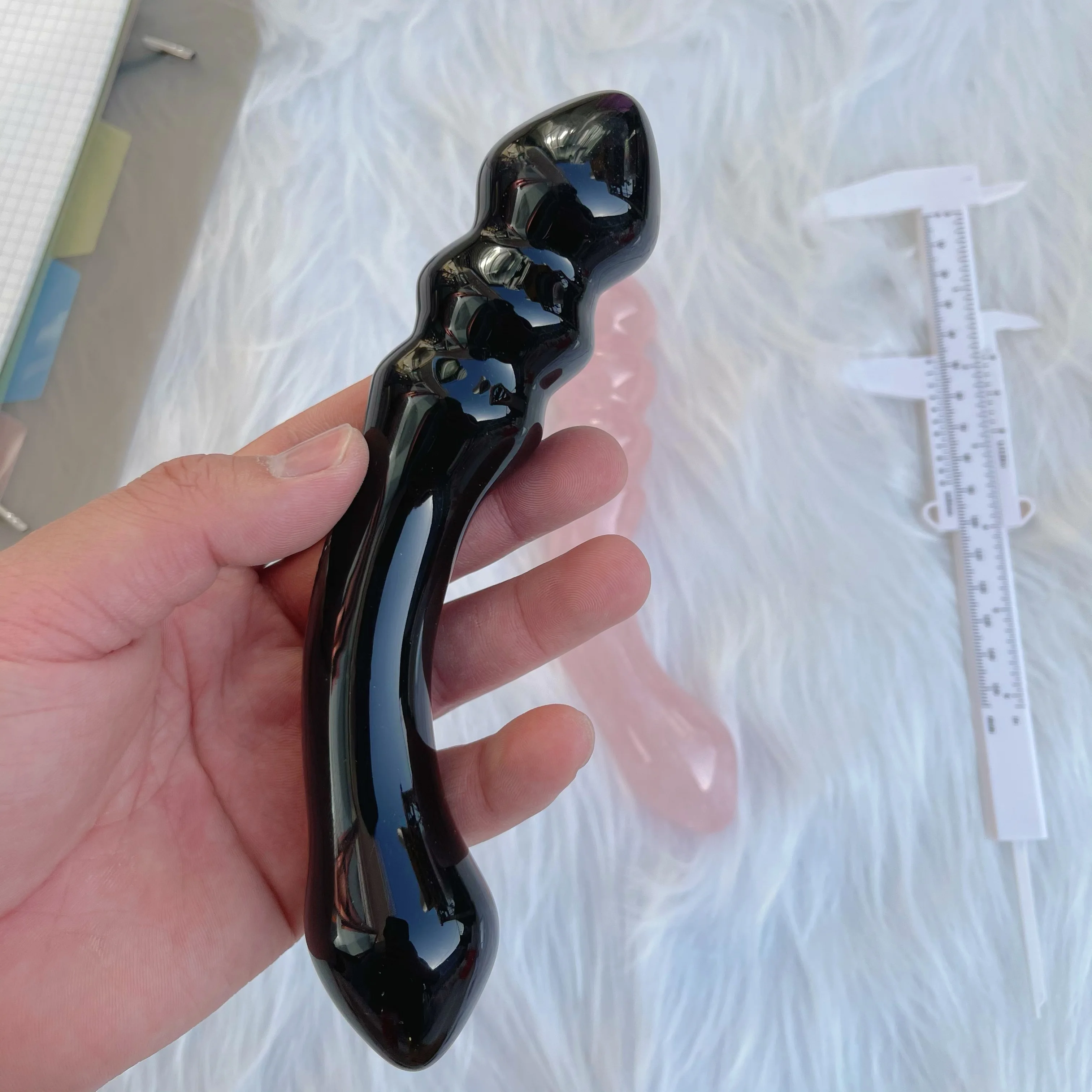 18cm Natural Rose Quartz Crystal Massage Obsidian Wand Large Healing Crystal Stone Yoni Massage Stick As Women Gift
18cm Natural Rose Quartz Crystal Massage Obsidian Wand Large Healing Crystal Stone Yoni Massage Stick As Women Gift
