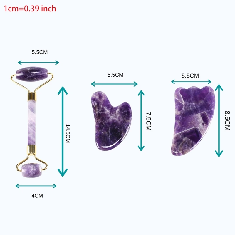 Facial Massager Roller Plate Amethyst Jade Stone Massage Eye Face Neck Thin Lift Relax Slimming Tools Double Heads
Facial Massager Roller Plate Amethyst Jade Stone Massage Eye Face Neck Thin Lift Relax Slimming Tools Double Heads