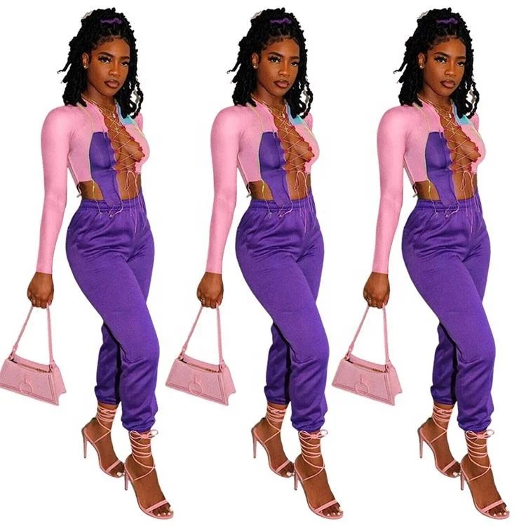 In stock Latest Design Splice Sexy Hollow Out Fall 2020 Women Clothes Two Piece Set Women Clothing
In stock Latest Design Splice Sexy Hollow Out Fall 2020 Women Clothes Two Piece Set Women Clothing