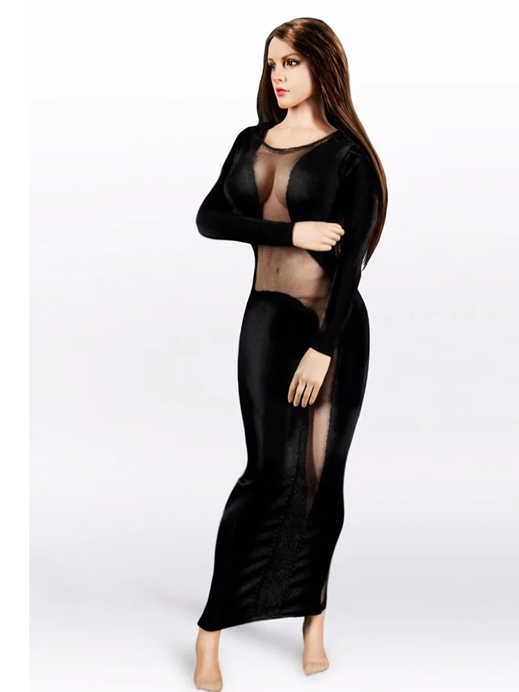 

TYM-20 1/ 6 Scale Feamle Clothing Accessories Sexy Nightclub Dress See-through Dress For 12" TBLeague Seamless Body