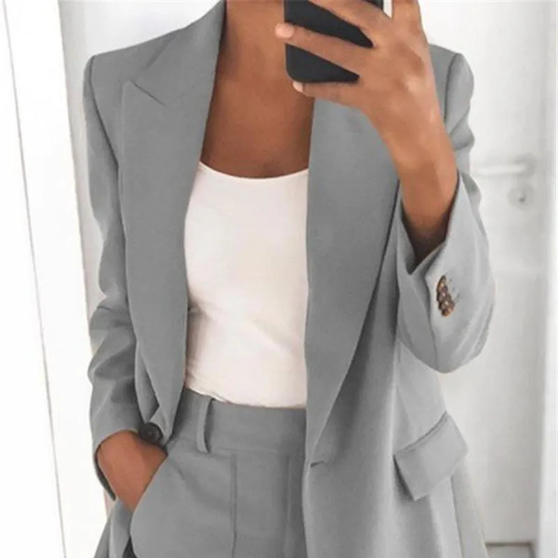 2021 Summer Women Loose Blazer Jacket Top Long Sleeve Casual Fashion Button Solid Jacket Office Ladies Elegant Blazers Suit Coat
2021 Summer Women Loose Blazer Jacket Top Long Sleeve Casual Fashion Button Solid Jacket Office Ladies Elegant Blazers Suit Coat