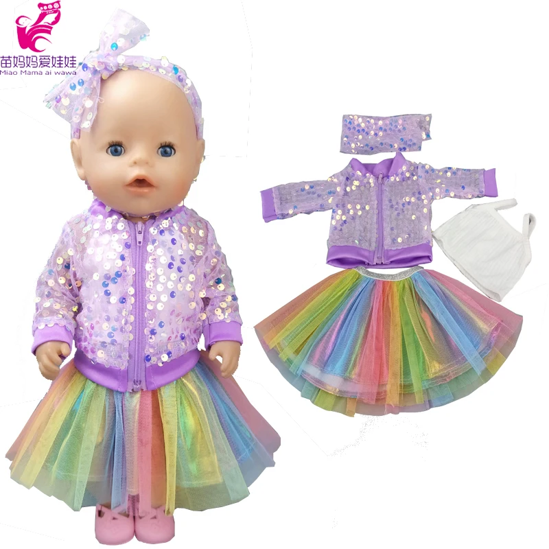 Doll Clothes for Baby Doll Purple Sequins Coat 18-inch Girl Doll Jackets Camisoles skirt
Doll Clothes for Baby Doll Purple Sequins Coat 18-inch Girl Doll Jackets Camisoles skirt