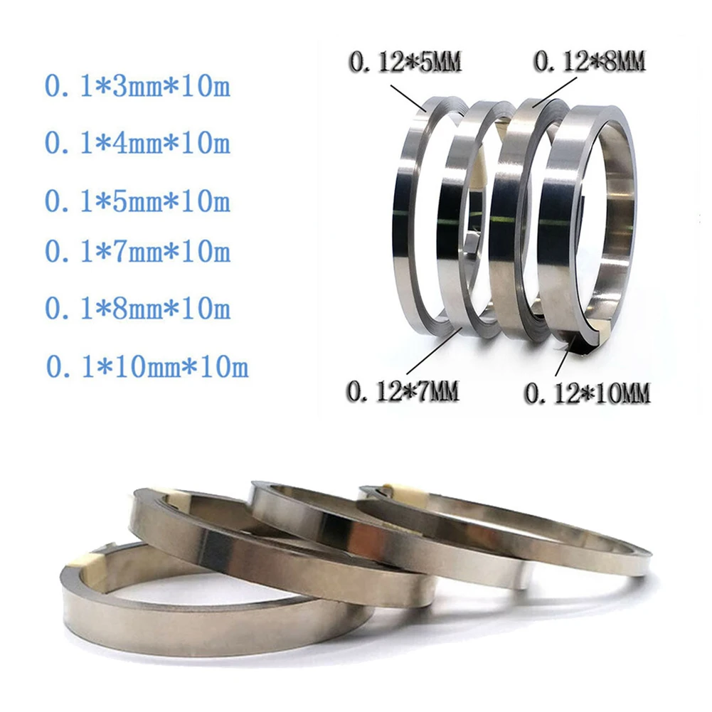 10M For 18-650 Li-ion Battery Nickel Sheet Plated Steel Belt Strip Spot Welding Tool 3/4/5/6/7/8/10mm Width 0.1mm 0.12mm
10M For 18-650 Li-ion Battery Nickel Sheet Plated Steel Belt Strip Spot Welding Tool 3/4/5/6/7/8/10mm Width 0.1mm 0.12mm