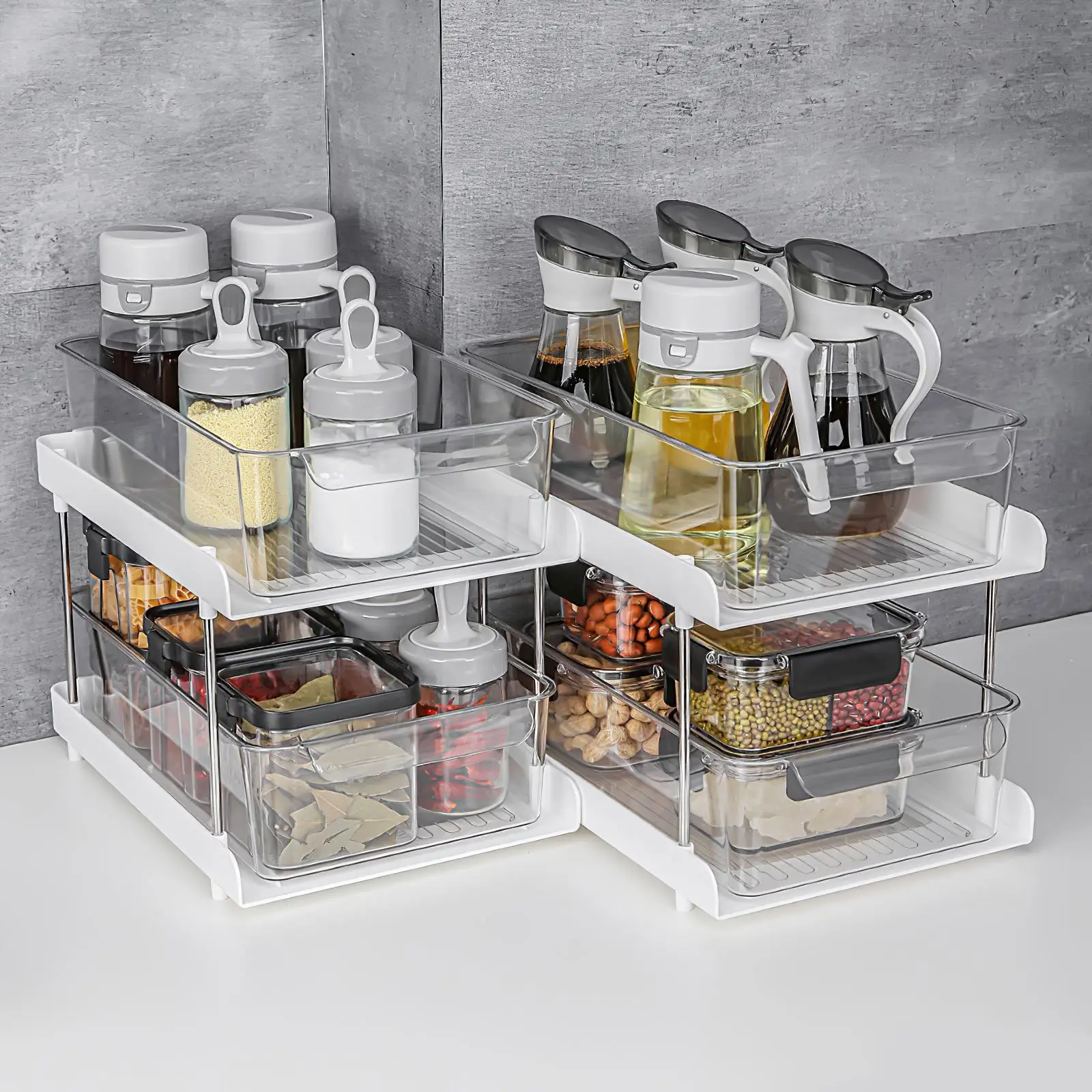 2 Layers Storage Rack Kitchen Spice Jar Bottle Seasoning Rack Organizer Shelf Home Desktop Cosmetic Condiment Storage Racks
2 Layers Storage Rack Kitchen Spice Jar Bottle Seasoning Rack Organizer Shelf Home Desktop Cosmetic Condiment Storage Racks