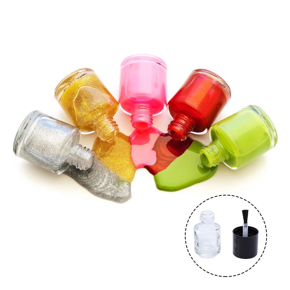 15pcs 5ml Empty Glass Nail Bottle Nail Polish Bottle with Brush (Round Cap)
15pcs 5ml Empty Glass Nail Bottle Nail Polish Bottle with Brush (Round Cap)