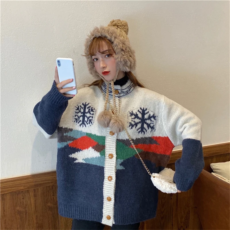 Women Sweater Winter Warm Casual Knitted Jacket Button Basic Sweaters Fashion Women Cardigans Coat Female Elegant Print Cardigan
Women Sweater Winter Warm Casual Knitted Jacket Button Basic Sweaters Fashion Women Cardigans Coat Female Elegant Print Cardigan