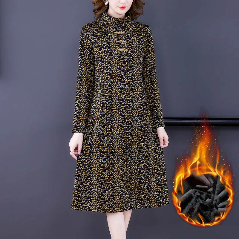 2022 Floral Long Sleeve Turtleneck Midi Dress Autumn Winter Thick Warm high quality Casual Dress Women Elegnat Bodycon Dresses
2022 Floral Long Sleeve Turtleneck Midi Dress Autumn Winter Thick Warm high quality Casual Dress Women Elegnat Bodycon Dresses