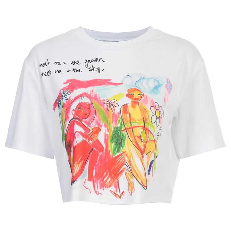 Graffiti Print Casual Harajuk Female's tshirts White Unisex Short Sleeve T Shirt HipHop Summer Women T-shirt Streetwear Tops 
Graffiti Print Casual Harajuk Female's tshirts White Unisex Short Sleeve T Shirt HipHop Summer Women T-shirt Streetwear Tops
