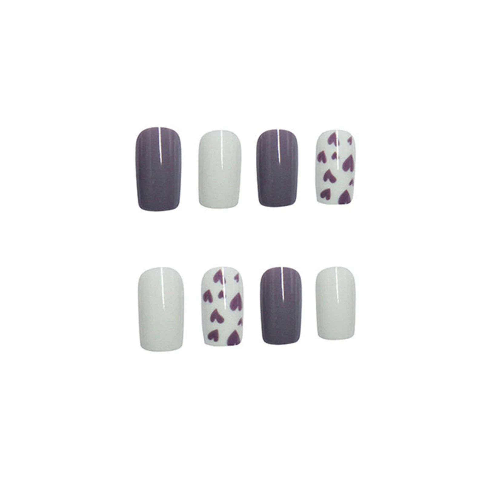 24pcs Purple Heart Pattern Wear Short Paragraph Fashion Manicure Patch False Nails Save Time Wearable Nail Patch
24pcs Purple Heart Pattern Wear Short Paragraph Fashion Manicure Patch False Nails Save Time Wearable Nail Patch
