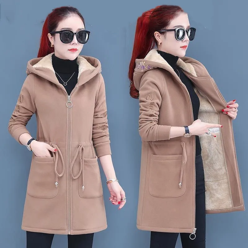 Female Fleece Jacket Coat Women's Winter Warm Plush Plus Size Long Outwear Hooded Sweatshirt Ladies Lambswool Overcoat 3XL
Female Fleece Jacket Coat Women's Winter Warm Plush Plus Size Long Outwear Hooded Sweatshirt Ladies Lambswool Overcoat 3XL