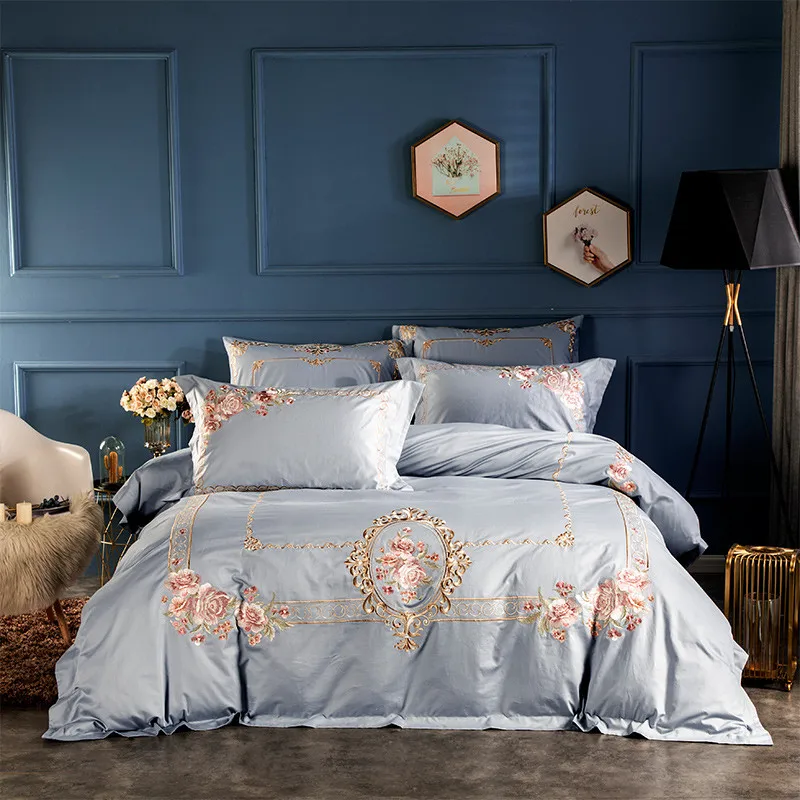 High Quality Bedding Cotton Set 100s Long-staple Cotton Embroidery Duvet Cover 220x240 Set Luxury Bedclothes 4pcs Bedding Set
High Quality Bedding Cotton Set 100s Long-staple Cotton Embroidery Duvet Cover 220x240 Set Luxury Bedclothes 4pcs Bedding Set