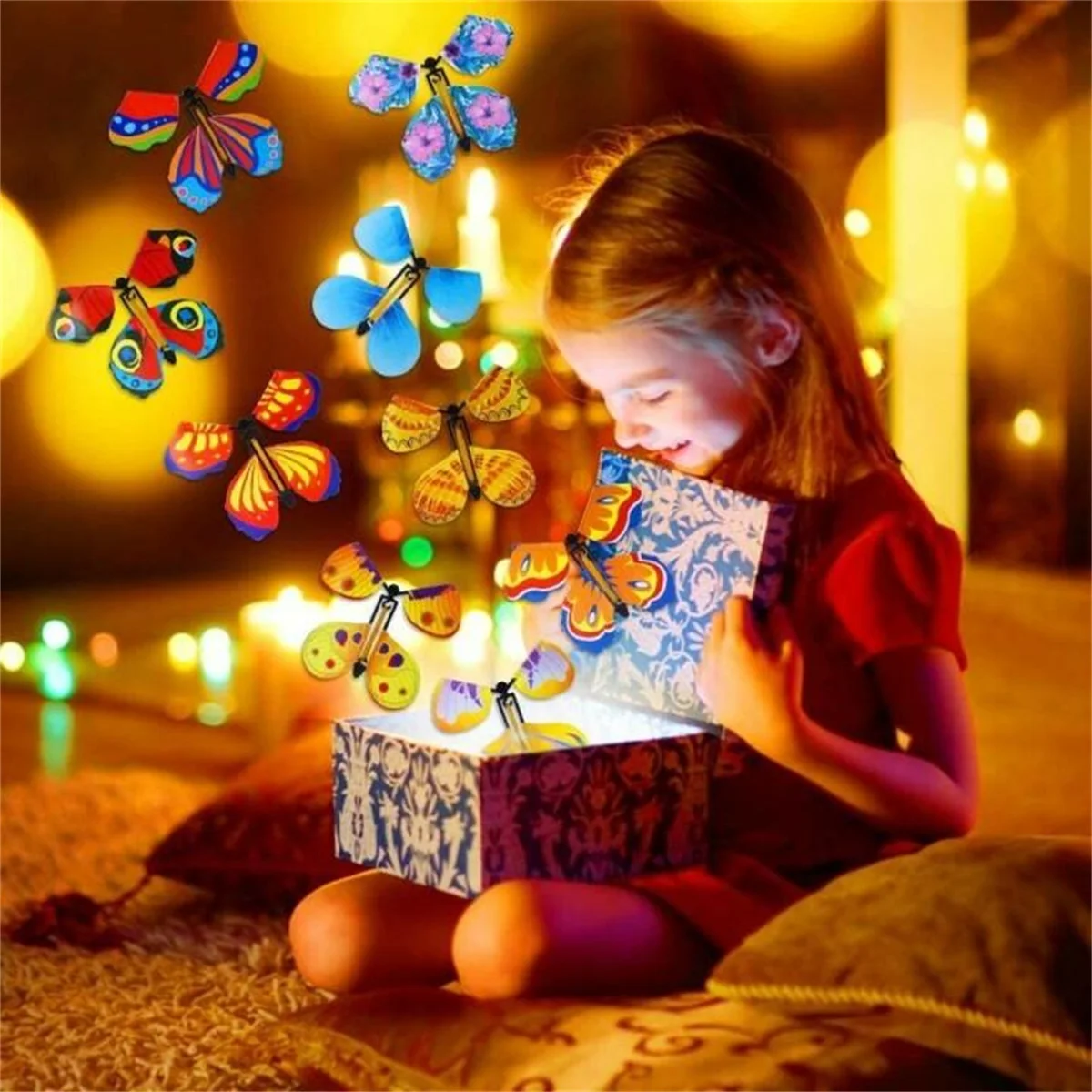 5 Pieces Magic Flying Butterfly Explosion Box Surprise Toy with Butterfly Sign Christmas Gift Preferred Rubber Band Driven Spook
5 Pieces Magic Flying Butterfly Explosion Box Surprise Toy with Butterfly Sign Christmas Gift Preferred Rubber Band Driven Spook