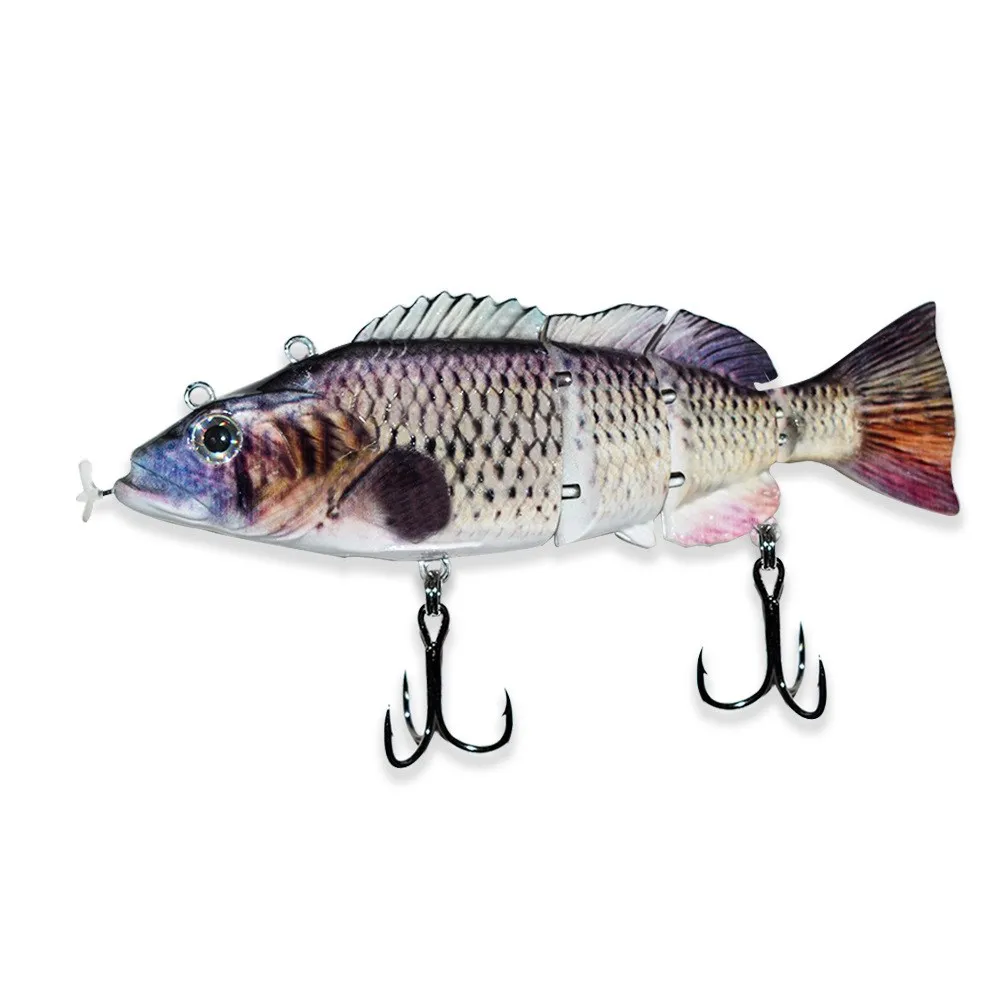 Electric Lure Wobblers for Fishing 4 Segement Swimbait USB Rechargeable Lure Crankbait LED Light for Flashing Fishing Lure
Electric Lure Wobblers for Fishing 4 Segement Swimbait USB Rechargeable Lure Crankbait LED Light for Flashing Fishing Lure