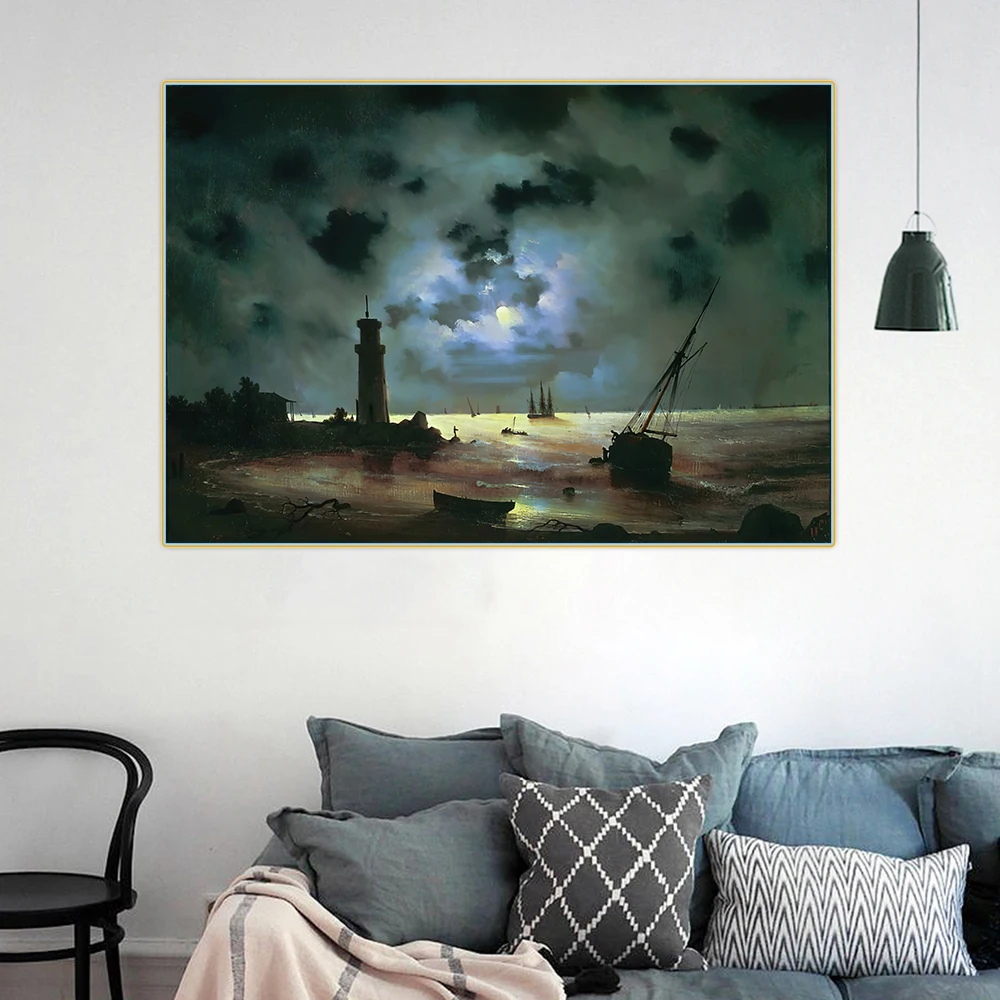Citon Ivan Aivazovsky《Sea coast at night.Near the beacon》Canvas Art Oil Painting Art Picture Wall Decor Home Interior Decoration
Citon Ivan Aivazovsky《Sea coast at night.Near the beacon》Canvas Art Oil Painting Art Picture Wall Decor Home Interior Decoration