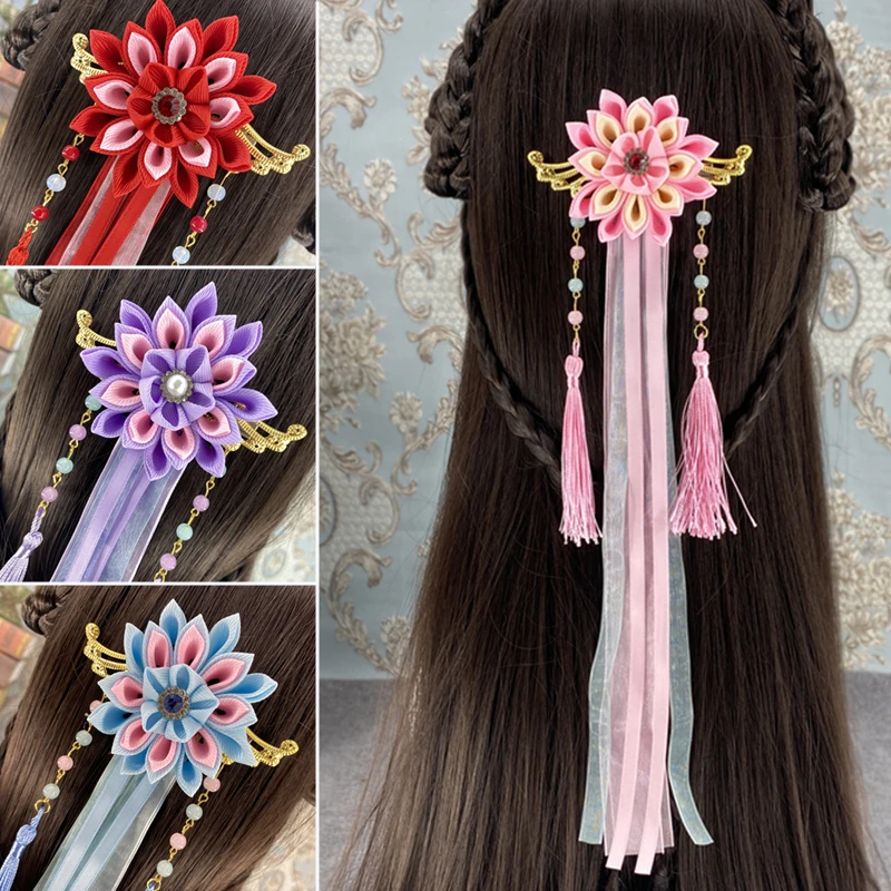 Hanfu Super Fairy Chinese Style Ribbon Tassels Hairpin Headdress Step shake Ancient Classic Kimono Hair Clip Retro Head flower
Hanfu Super Fairy Chinese Style Ribbon Tassels Hairpin Headdress Step shake Ancient Classic Kimono Hair Clip Retro Head flower
